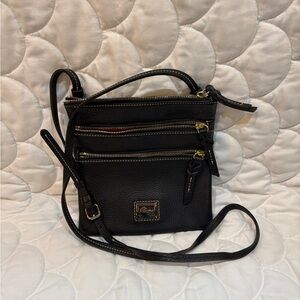 Elegant Black Leather Crossbody Bag